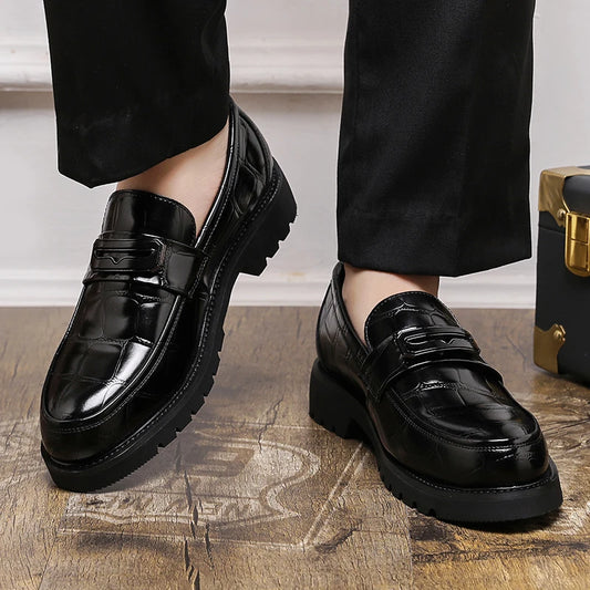 Thick Sole Leather Shoes