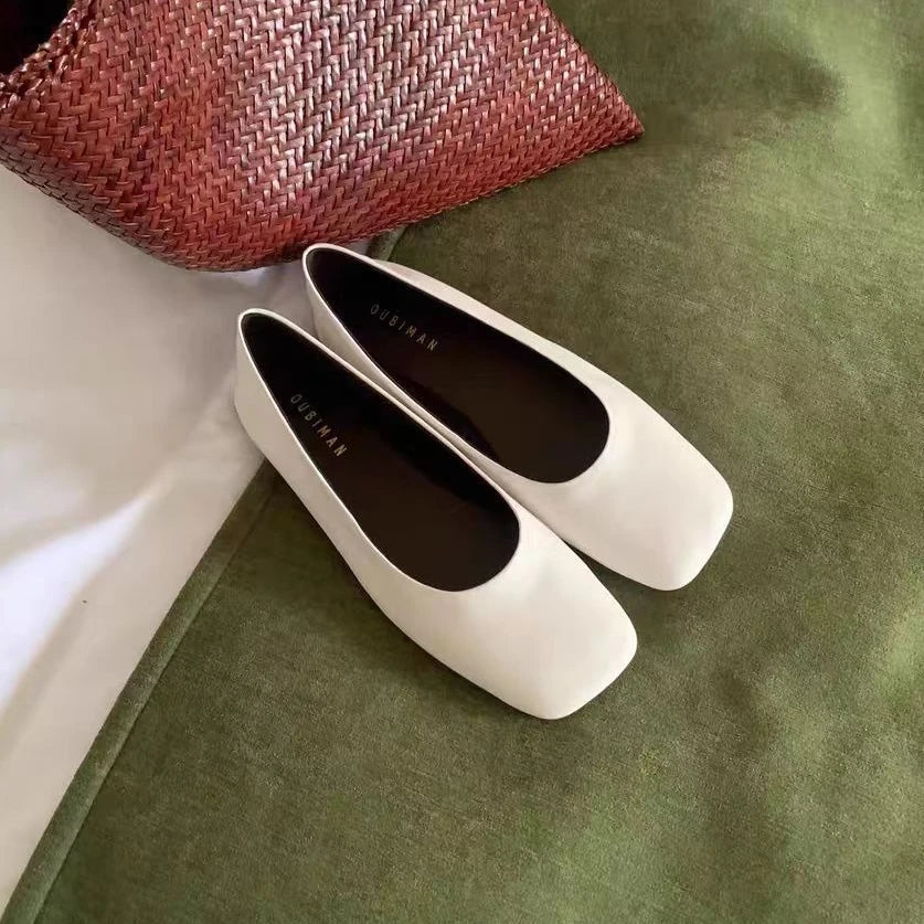 Genuine Leather Flat Shoes