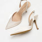 Satin Slingback Heel Sandals