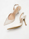 Satin Slingback Heel Sandals