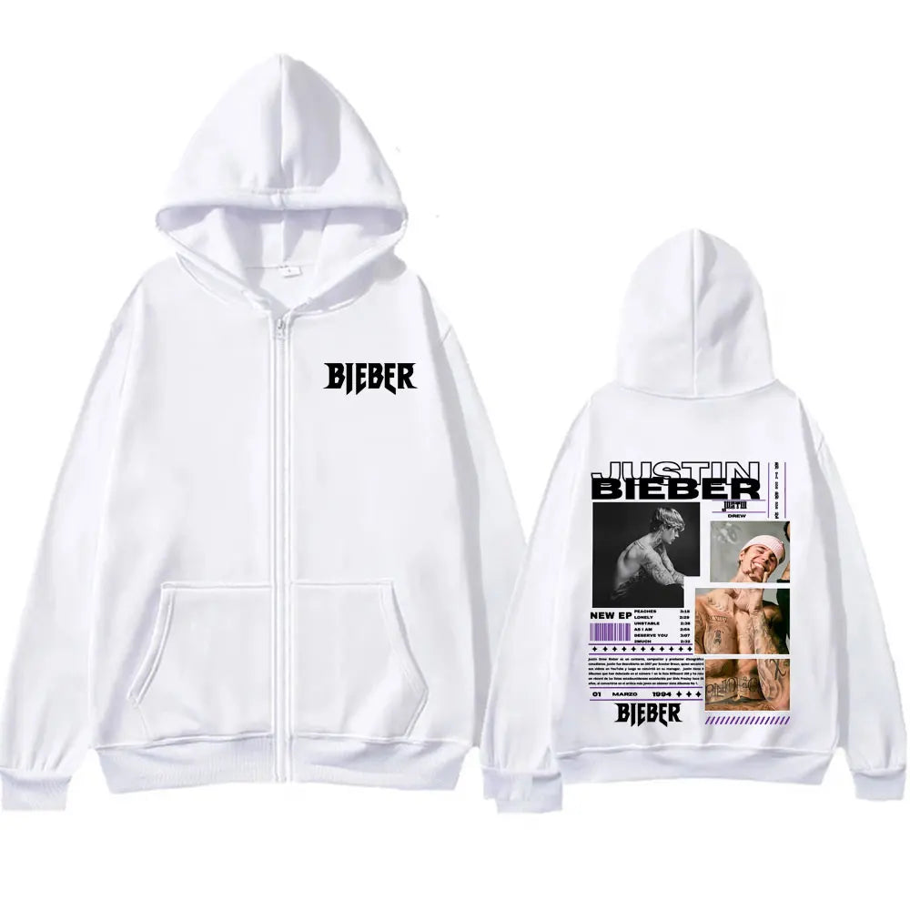 Justin Bieber Zip Hoodie