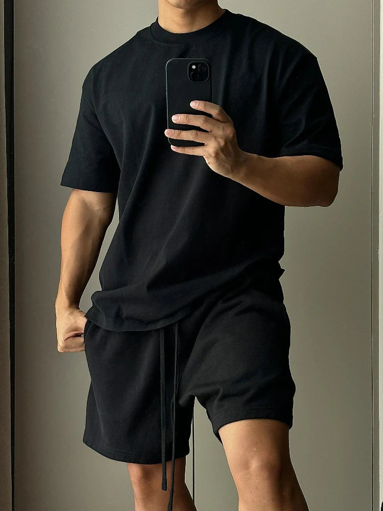 Cotton Shorts Set Men