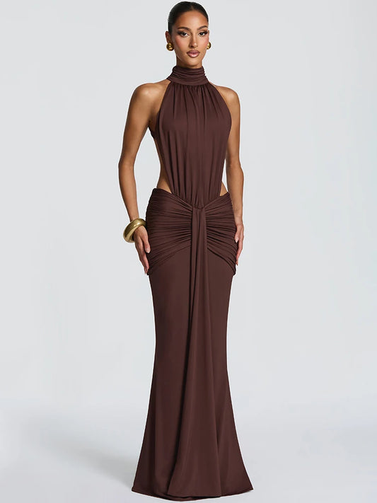 Backless Bodycon Maxi Dress