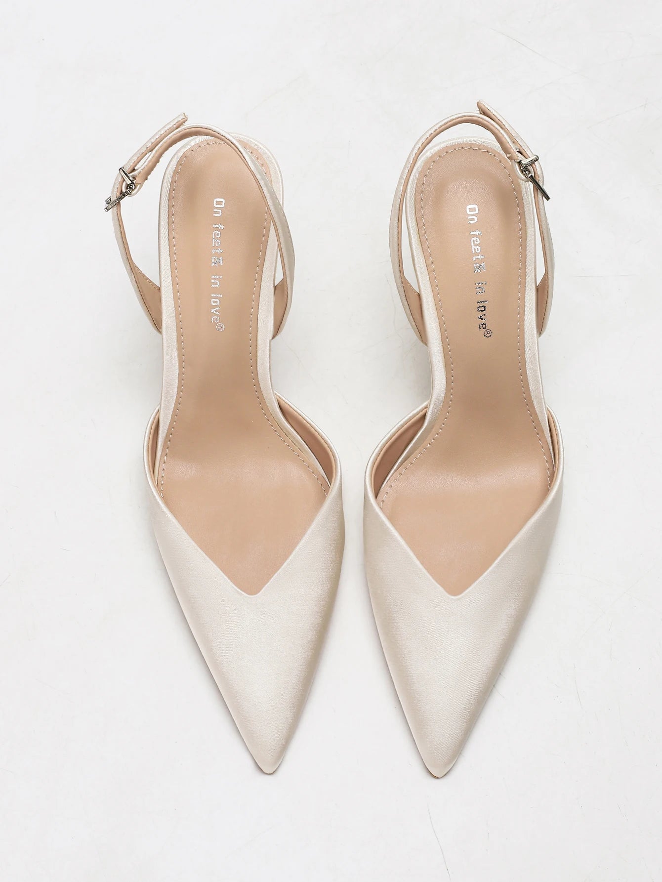 Satin Slingback Heel Sandals
