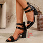 Chunky Heel Strap Sandals