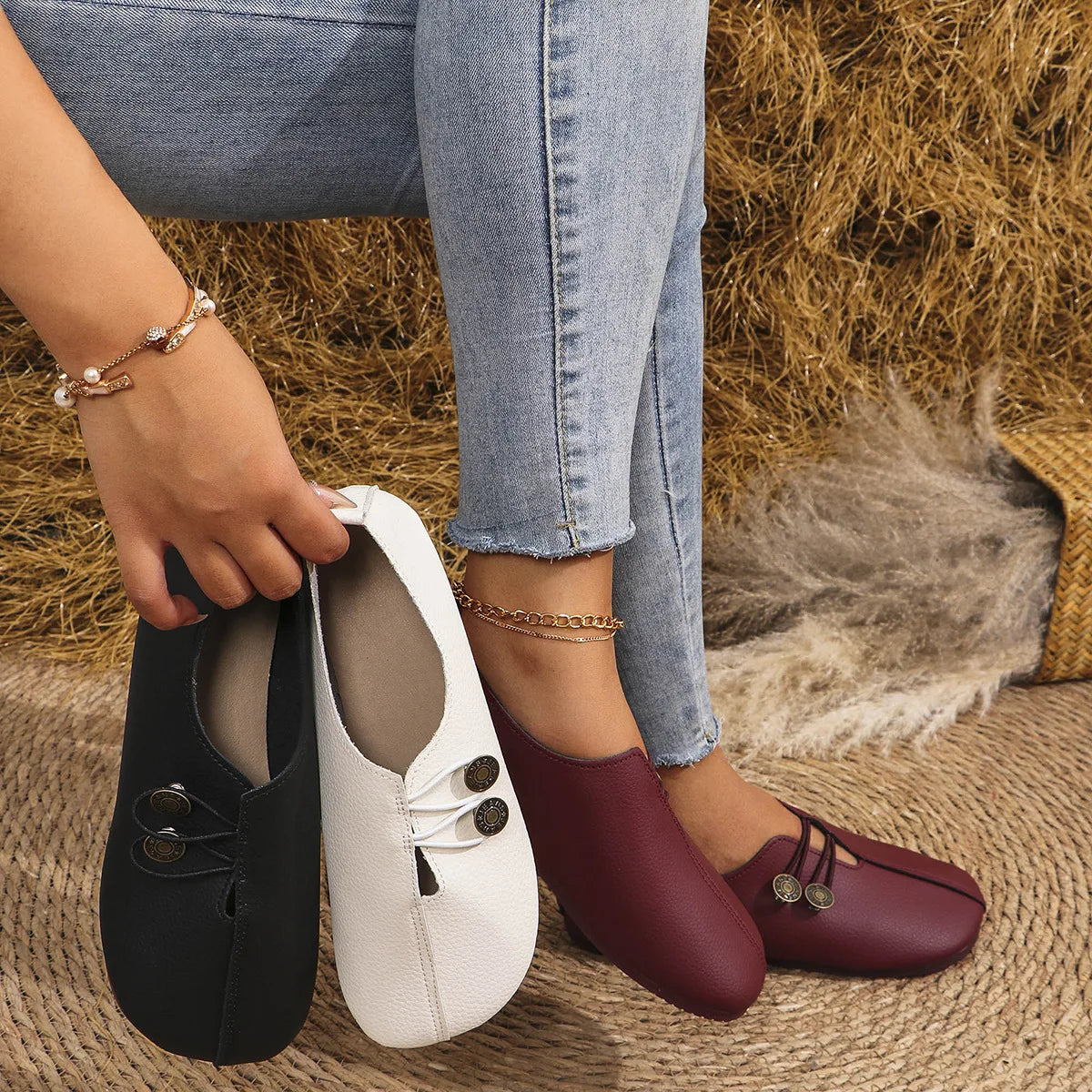 Soft Leather Casual Flats