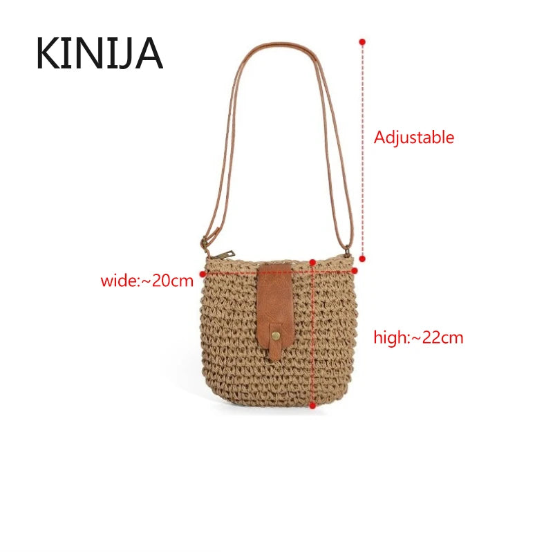 Woven Straw Beach Bag