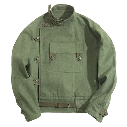 Retro Canvas Bomber Jacket