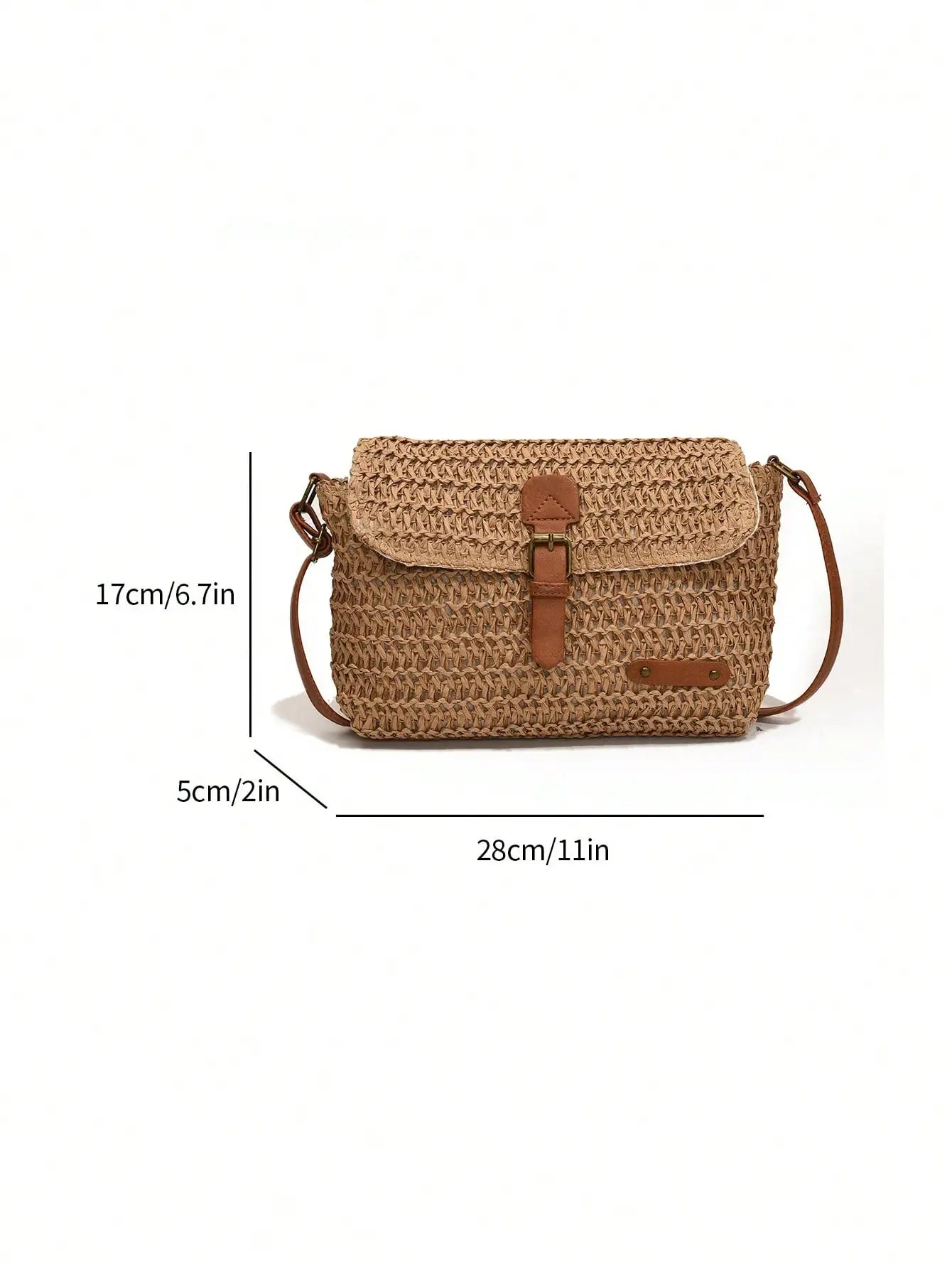 Fashion Straw Crossbody Bag