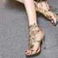 Luxury Metal Heel Sandals