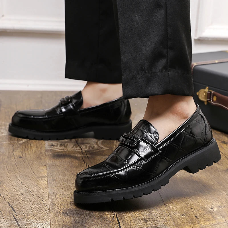 Thick Sole Leather Shoes