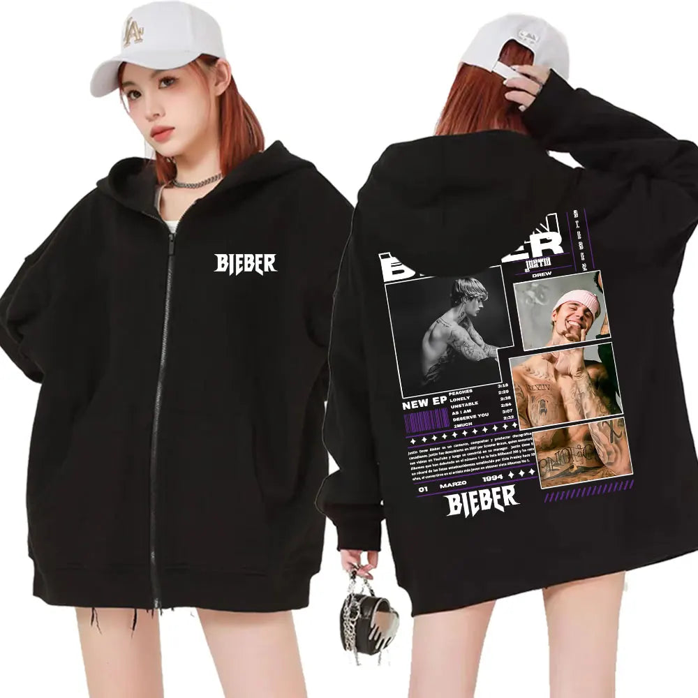 Justin Bieber Zip Hoodie