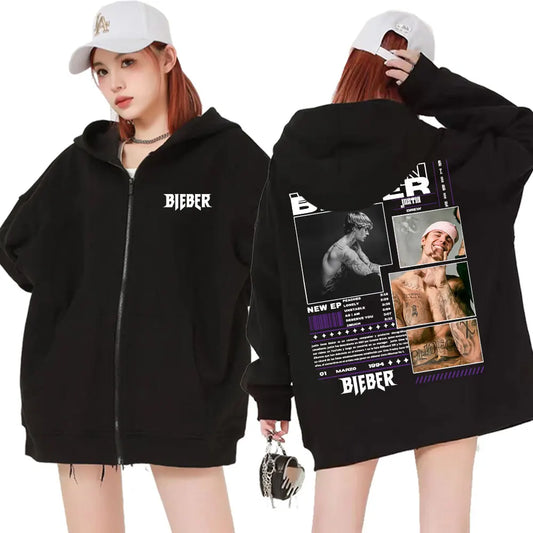 Justin Bieber Zip Hoodie