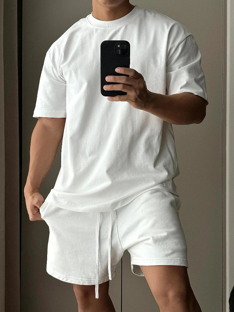 Cotton Shorts Set Men