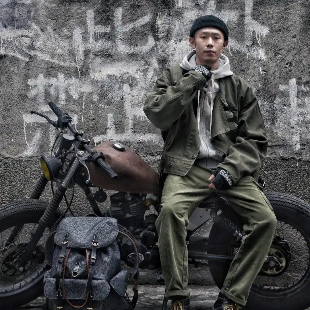 Retro Canvas Bomber Jacket