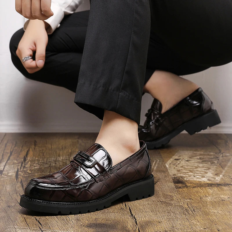 Thick Sole Leather Shoes