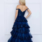 Floral Ruffle Prom Dress