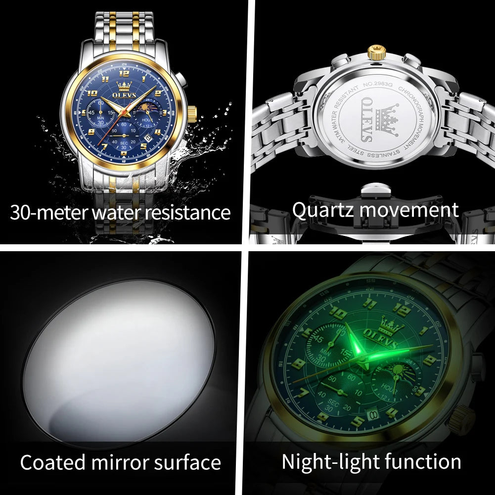 OLEVS Moon Phase Watch