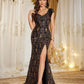 Beaded Sequin Evening Gown