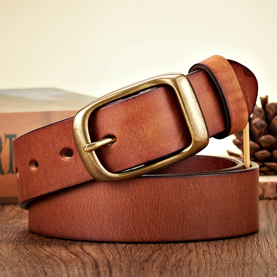 Genuine Leather Cowboy Belt
