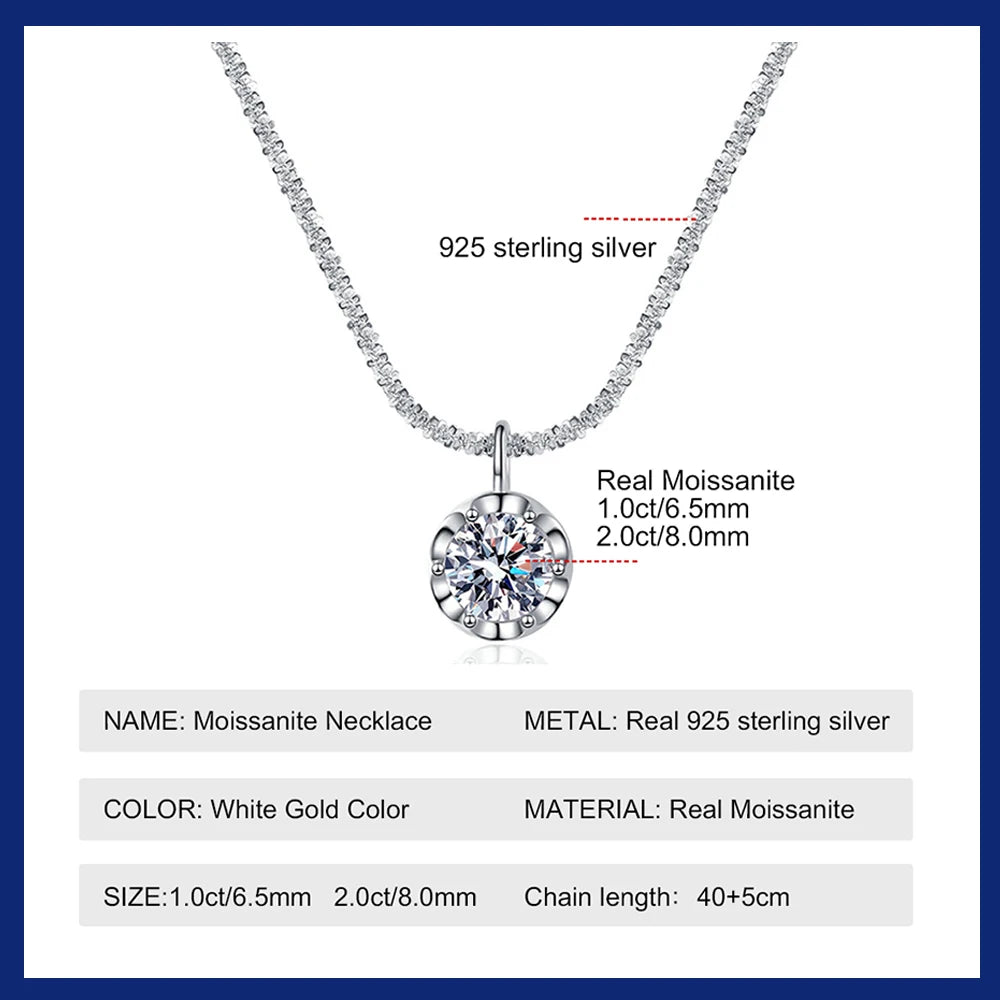 Sparkling Moissanite Chain Necklace