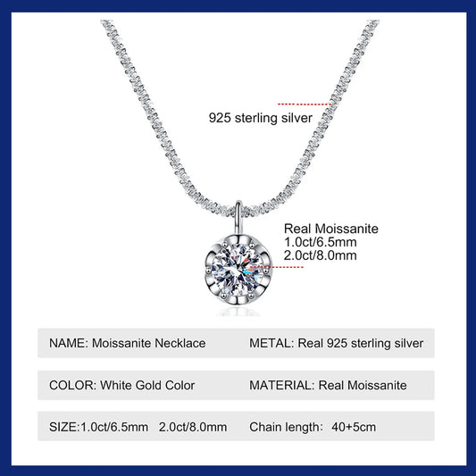 Sparkling Moissanite Chain Necklace