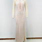 White Halter Maxi Gown