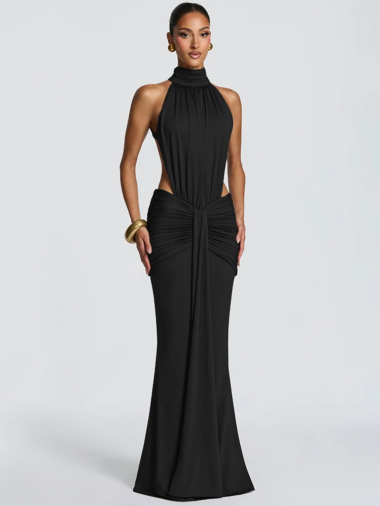 Backless Bodycon Maxi Dress