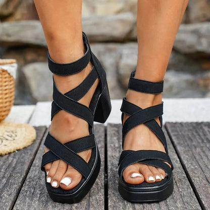 Platform Roman Heel Sandals