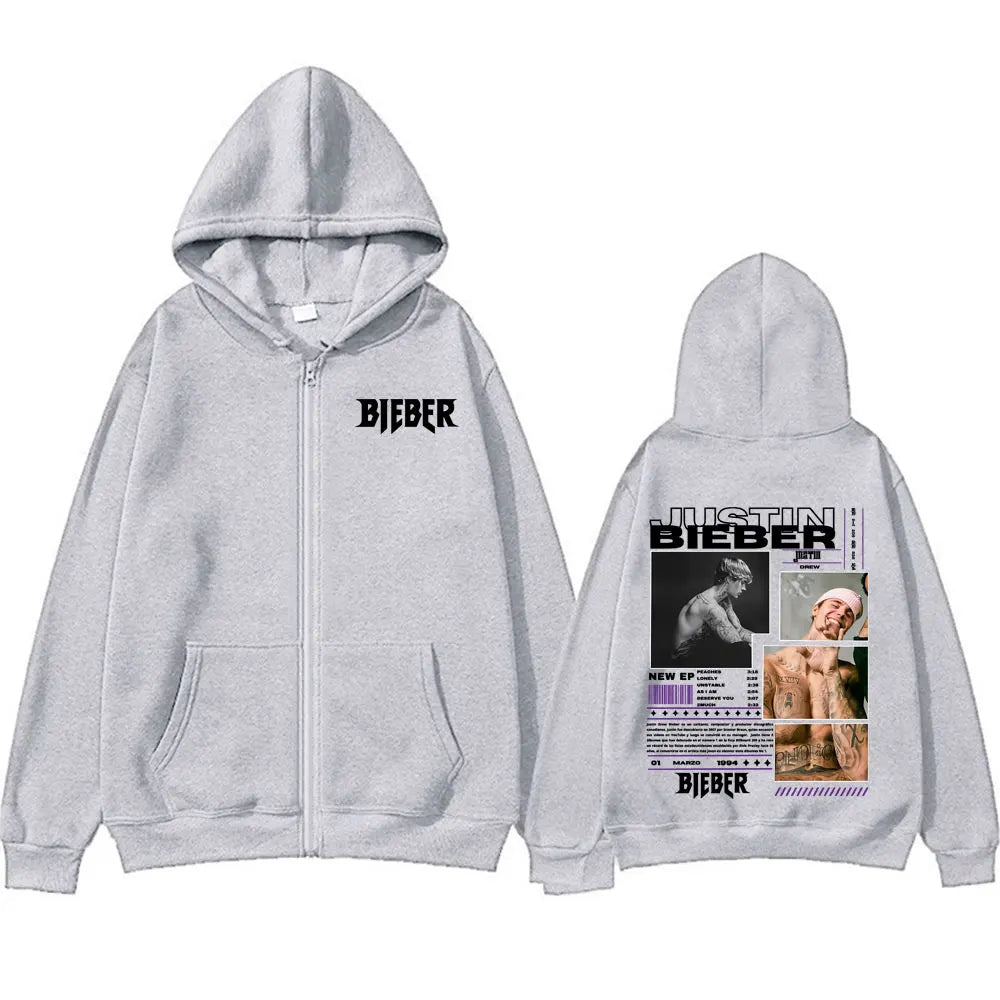 Justin Bieber Zip Hoodie
