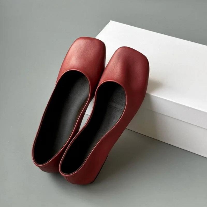 Genuine Leather Flat Shoes