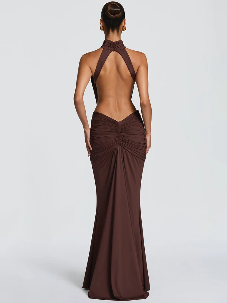Backless Bodycon Maxi Dress