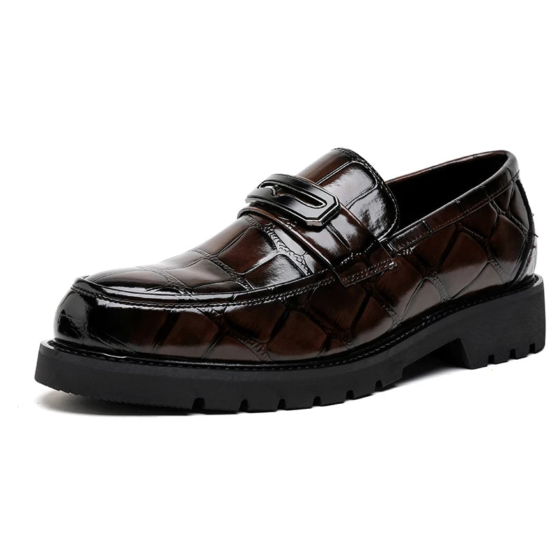 Thick Sole Leather Shoes