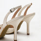 Satin Slingback Heel Sandals